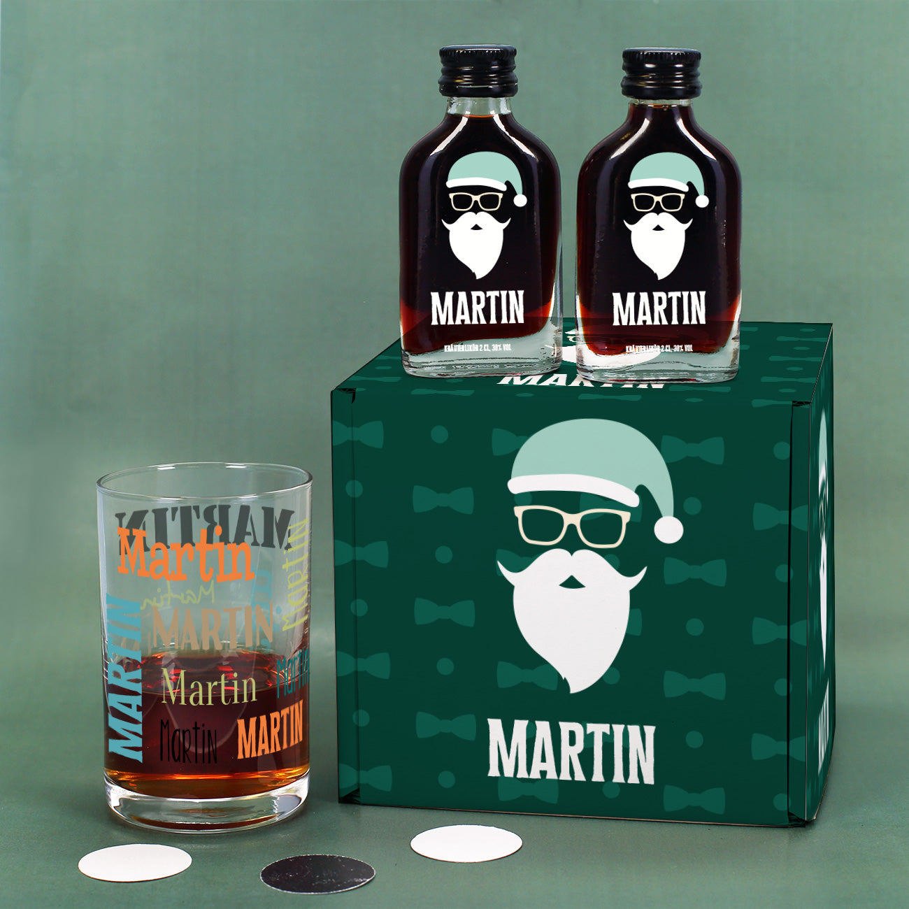 Schnaps Geschenkset zu Weihnachten für Männer