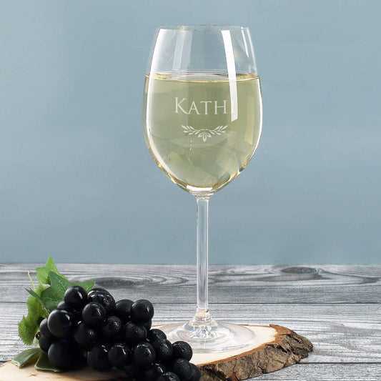 Graviertes Weißweinglas von Leonardo