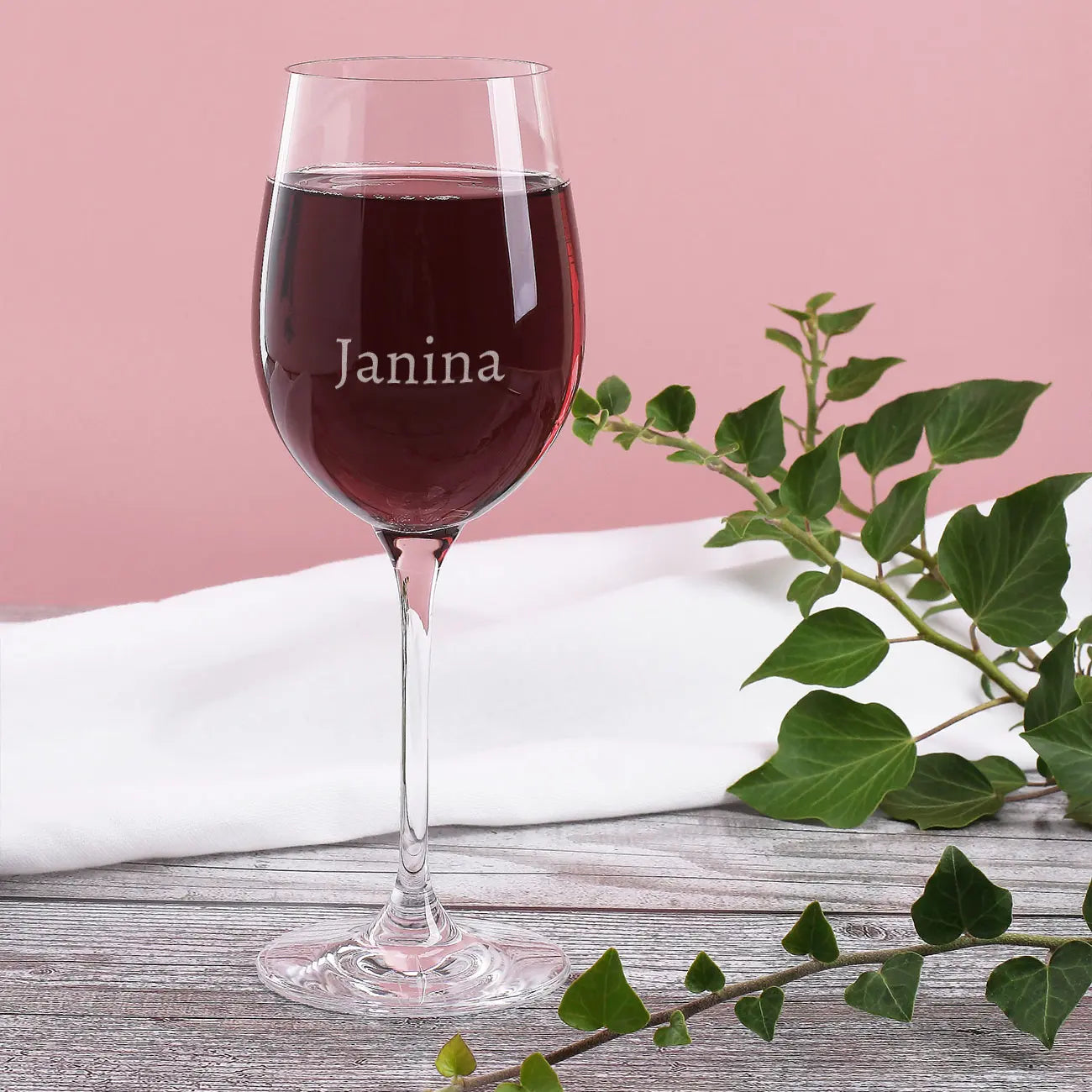 Bio Wein Geschenkset zu Weihnachten mit graviertem Glas und Box