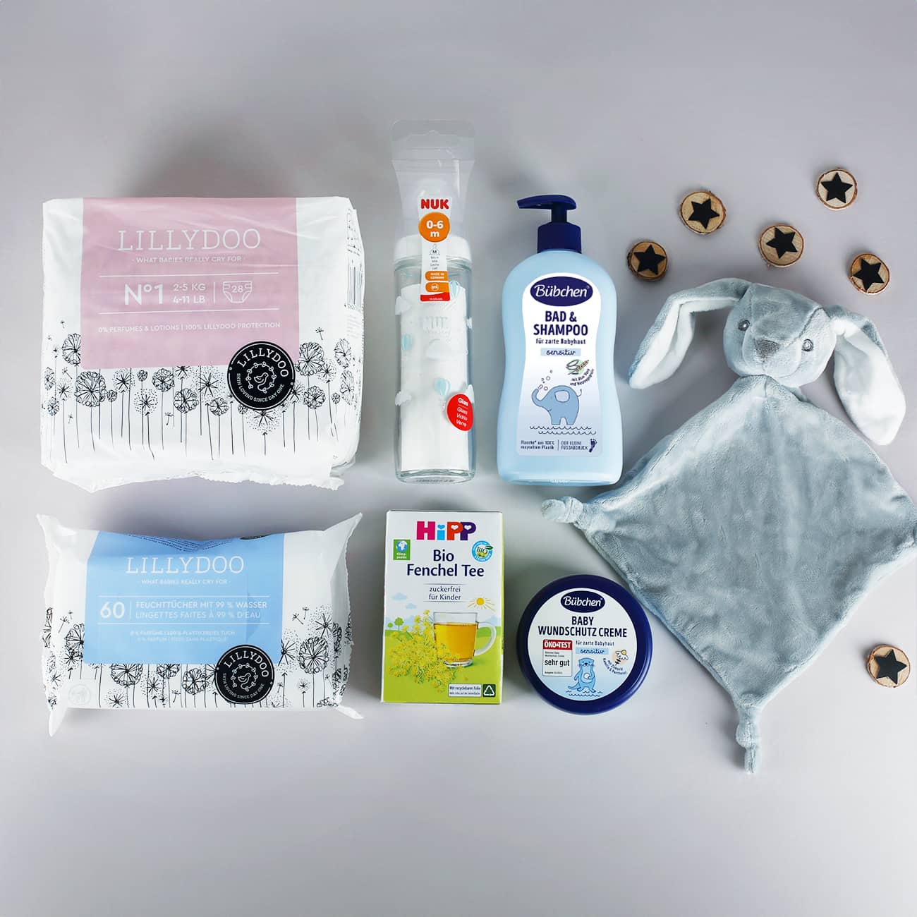 Geschenkkorb Regenbogen zur Geburt