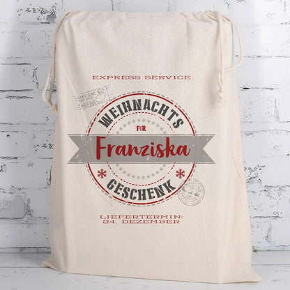 Persönlicher Geschenksack zu Weihnachten