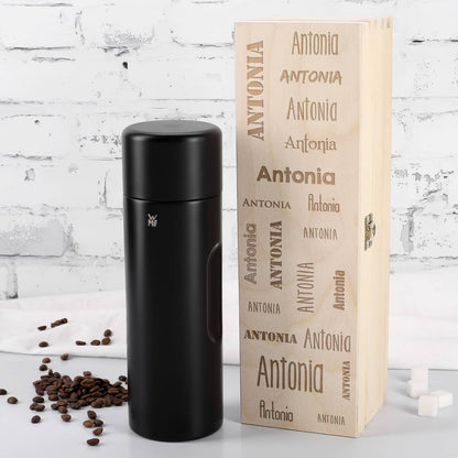 Thermosflasche von WMF mit persönlicher Holzbox