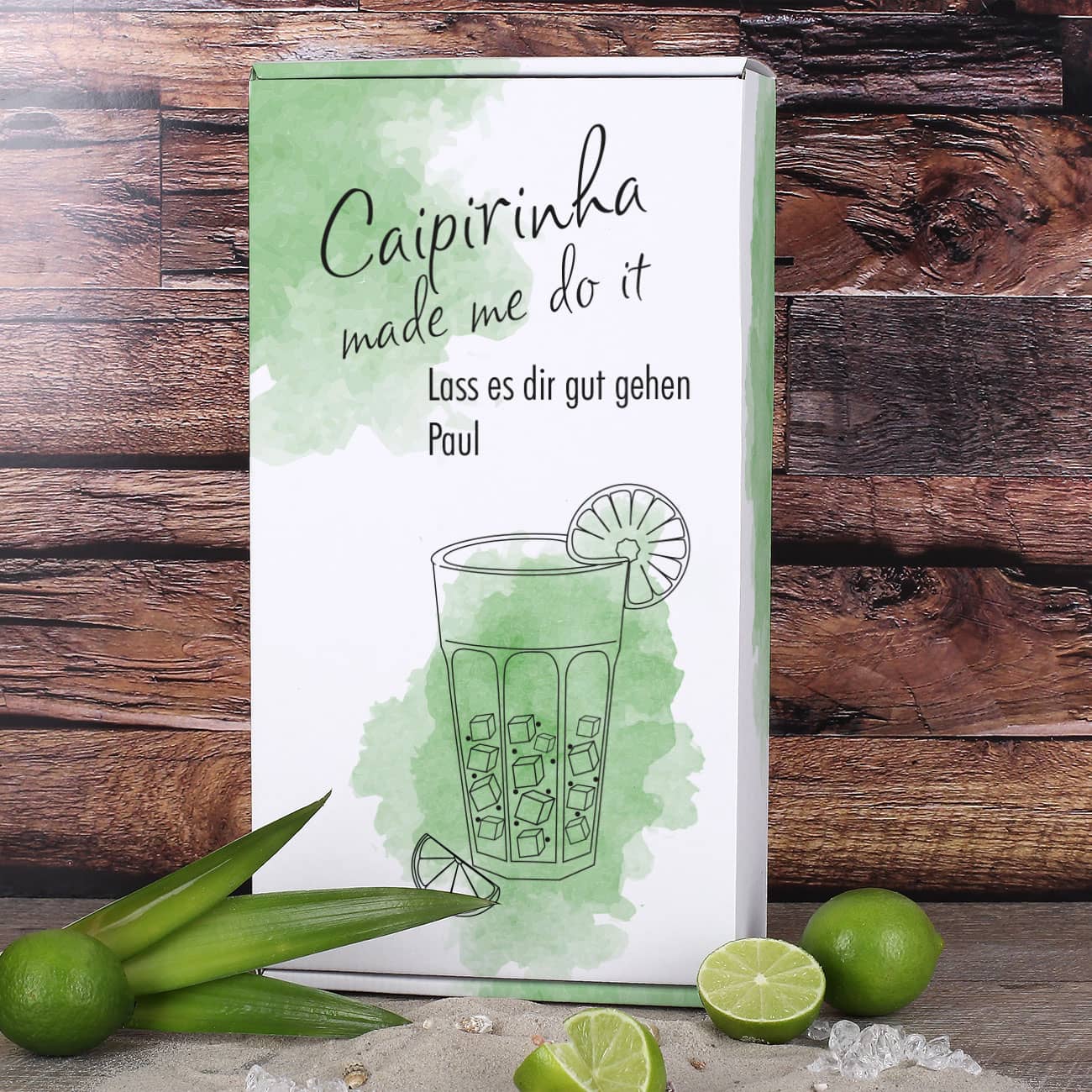Geschenkverpackung "Caipirinha made me do it"