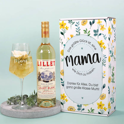 Das größte Glück ist, eine Mama wie Dich zu haben. - Lillet Geschenkset zum Muttertag