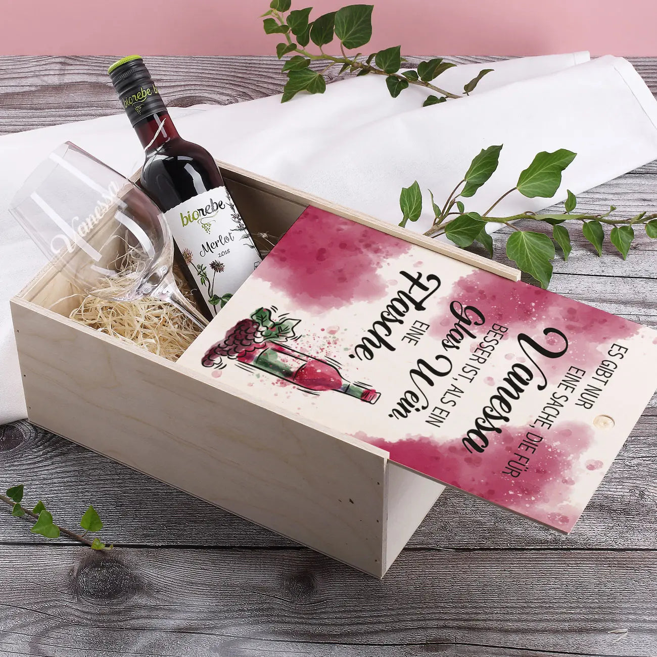 Weinset mit Biorebe für Weinliebhaber