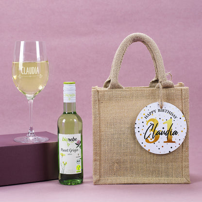 Geschenkset zum Geburtstag mit Weißwein