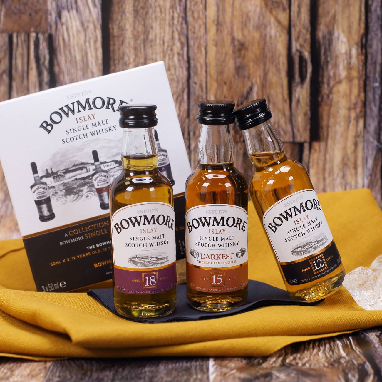It's whisky o'clock - Geschenkset mit 3 Flaschen Bowmore a 50ml
