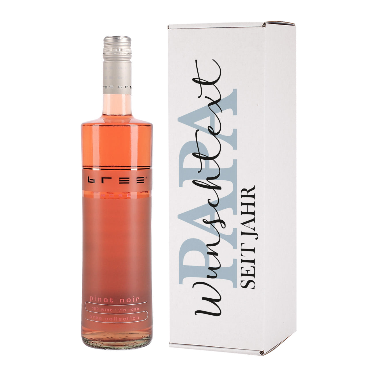 BREE Roséwein mit personalisierter Verpackung für Väter