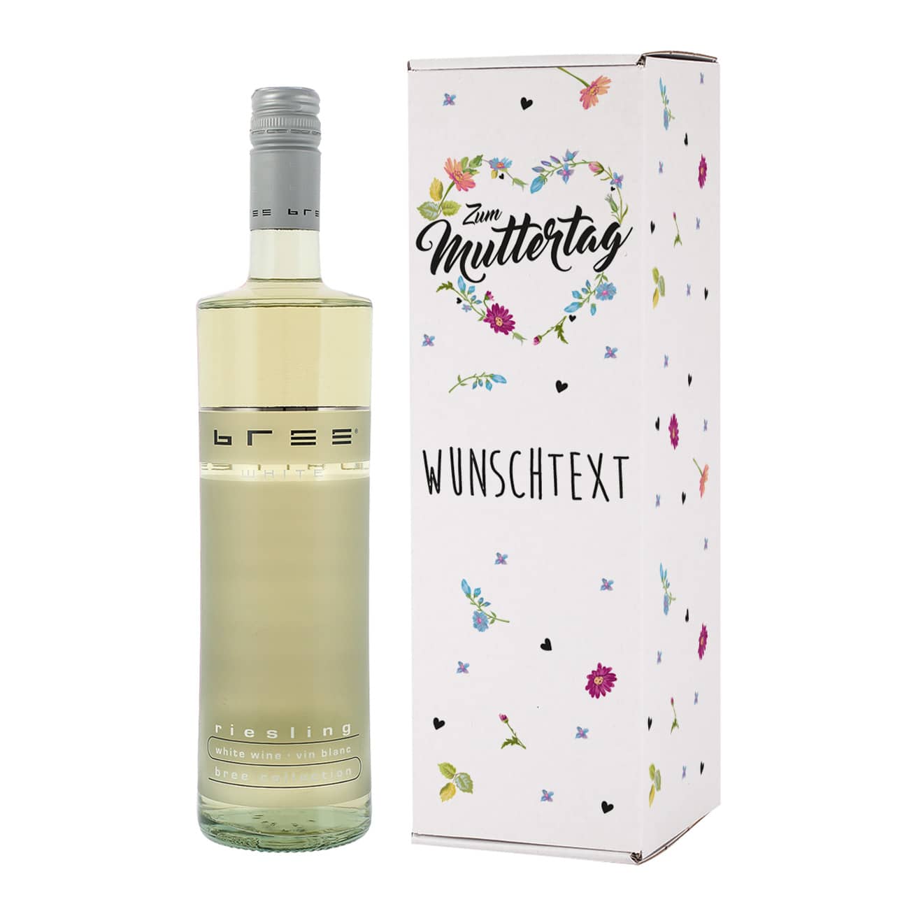 BREE Weißwein mit personalisierter Flschenverpackung