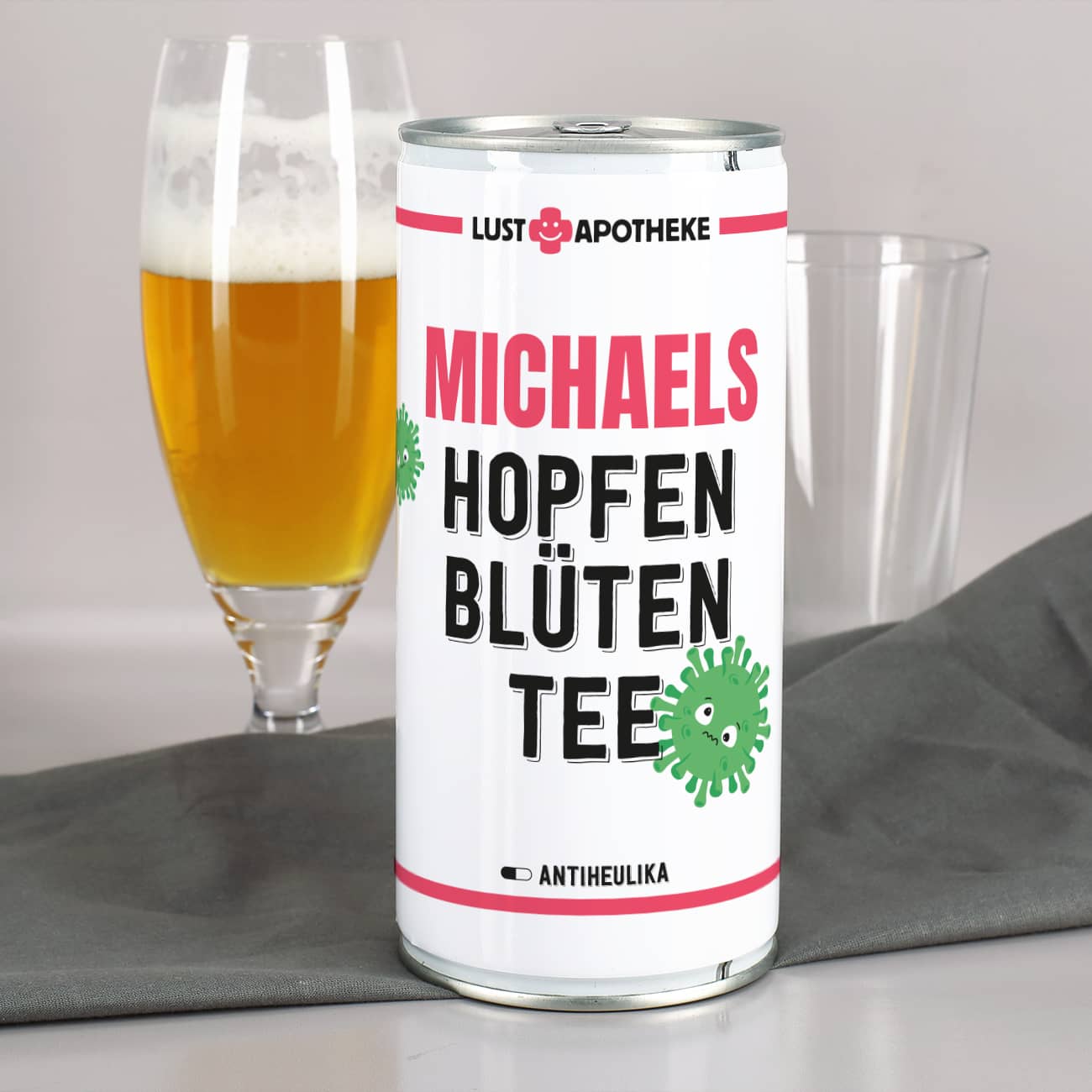 Hopfenblütentee bei Männerschnupfen 1 Liter Bierdose