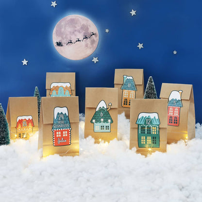 Serviervorschlag DIY Adventskalender Weihnachtsstadt