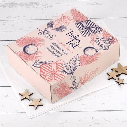 Geschenk Set zu Weihnachten mit 2 Weingläsern und Biorebe Wein in Geschenkverpackung