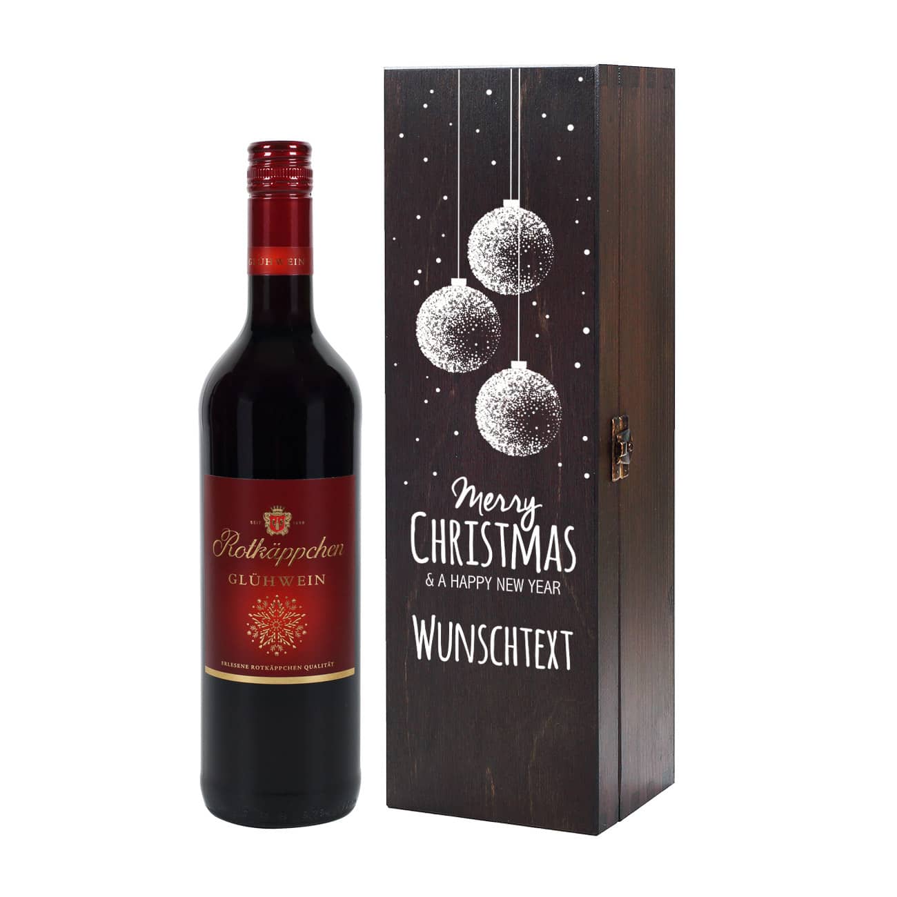 Holzkiste mit Text personalisiert