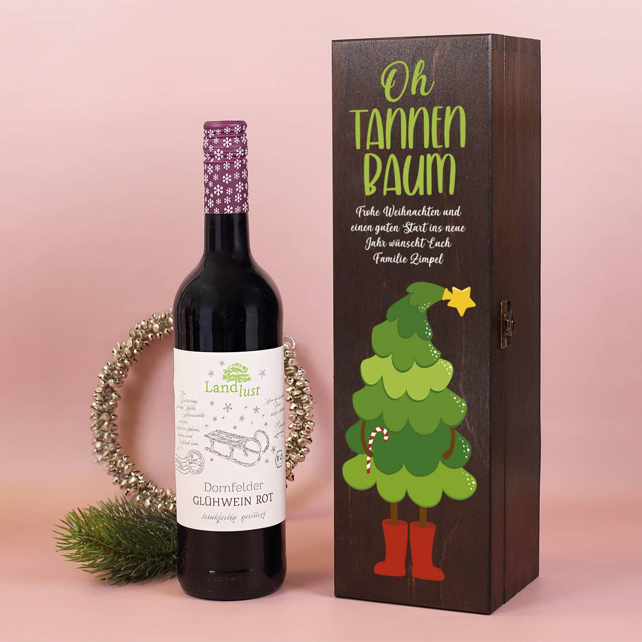 Weinverpackung mit Glühwein