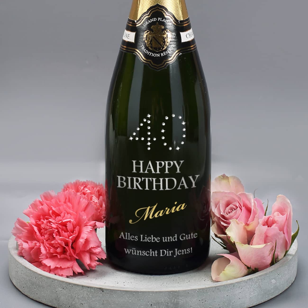Champagnerflasche zum 40. Geburtstag 