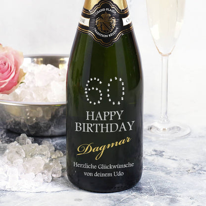 Geschenkidee zum 60. Geburtstag Champagner mit Gravur