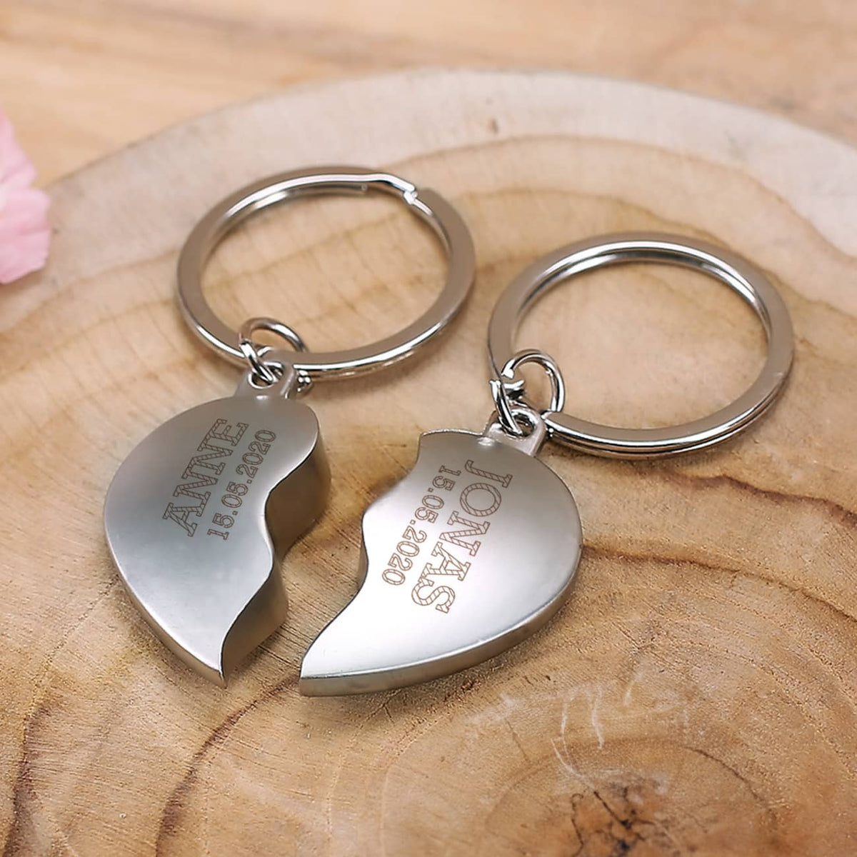 Hanessa Schlüsselanhänger Personalisiert 2 Stück Herz Puzzle Teile Valentinstag Hanessa Schlüsselanhänger Personalisiert 2 Stück Herz Puzzle Teile Valentinstag
