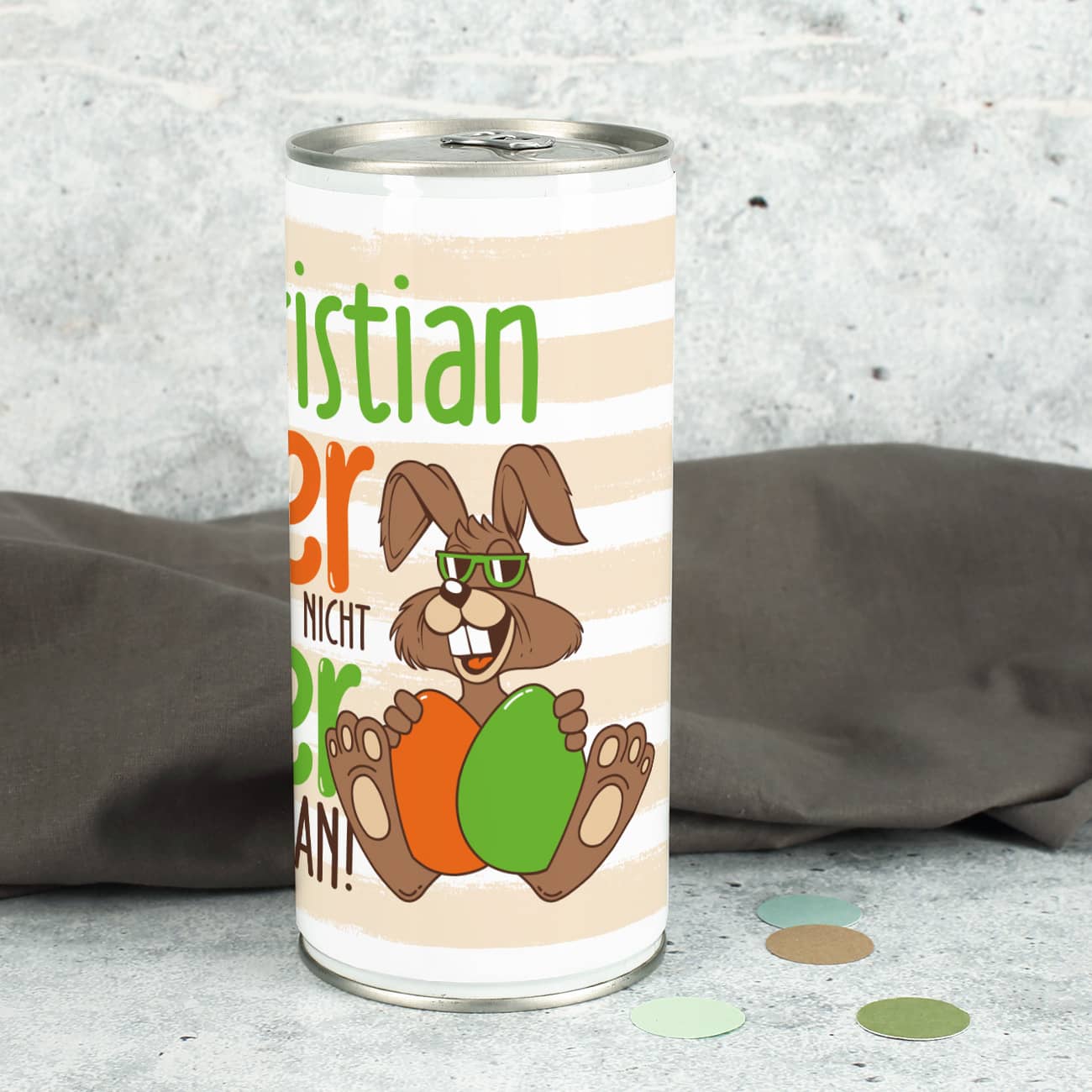 Lustiger Osterhase mit Spruch als Motiv