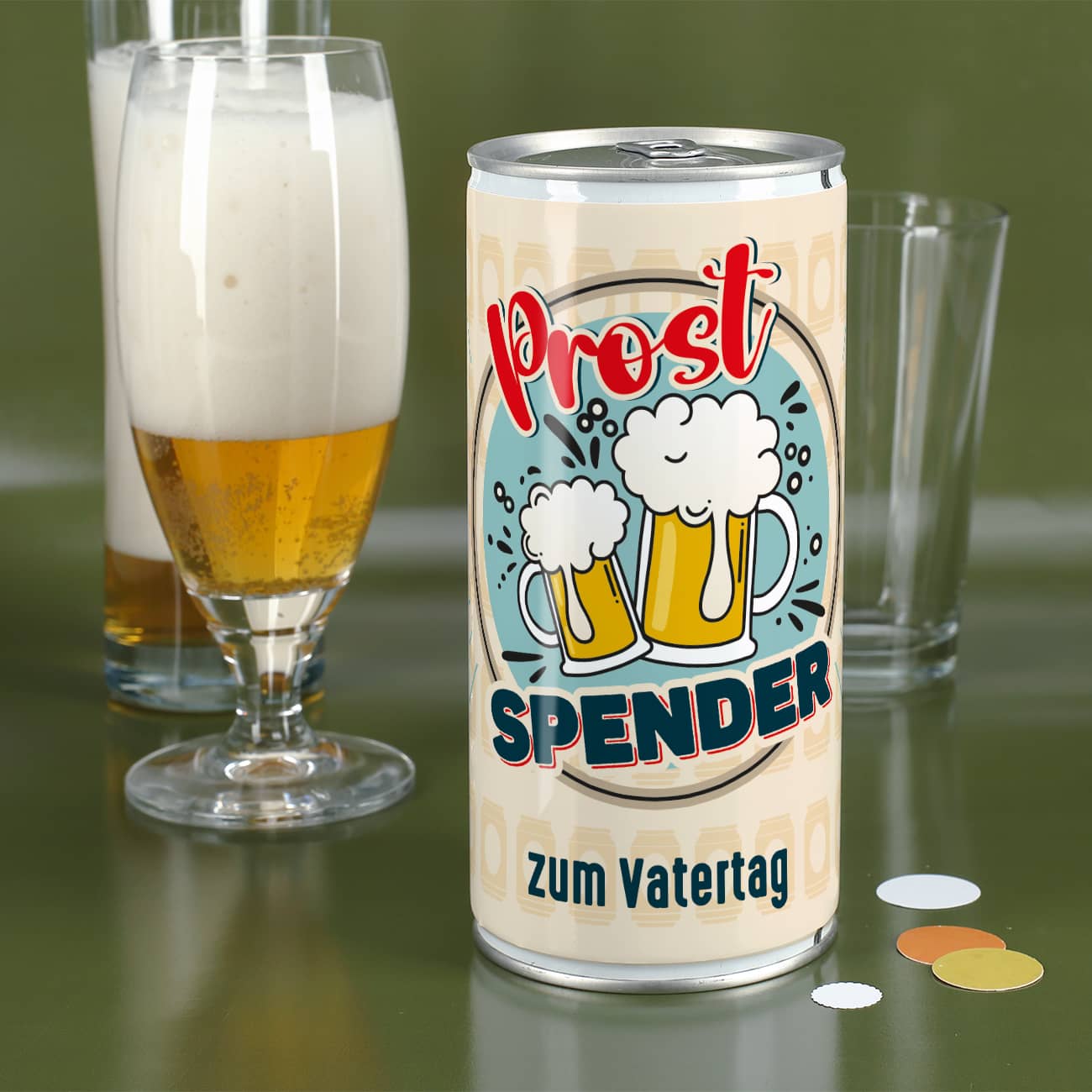 Prost-Spender - 1 L Bierdose mit Ihrem Wunschtext