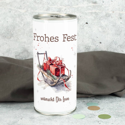 Weihnachts-Bier mit Ihrem Text & Santa's Schlitten