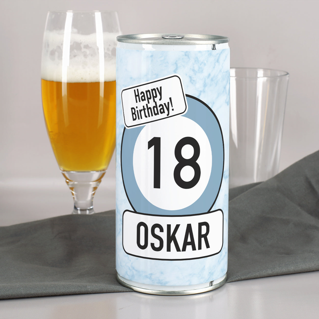 Blaues Geburtstagsbier 