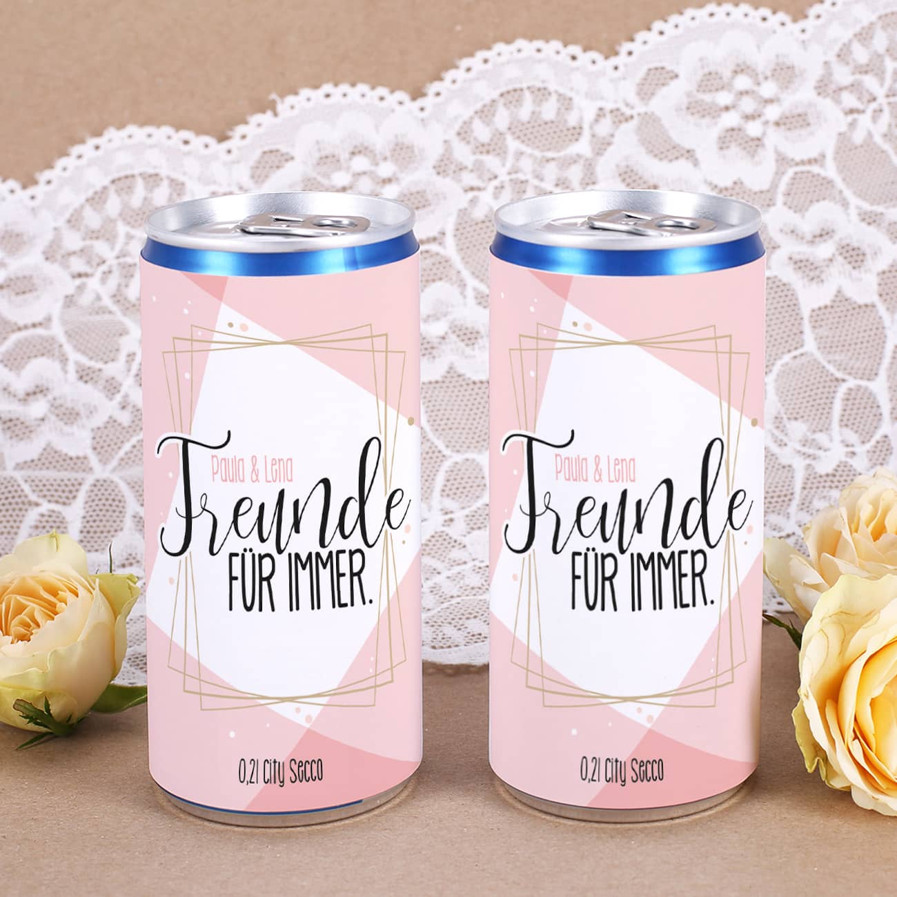Freunde für immer - Secco Set für Freundinnen