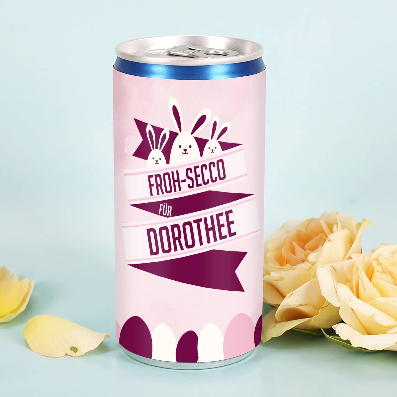 Froh-Secco zu Ostern mit Wunschname