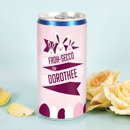 Froh-Secco zu Ostern mit Wunschname