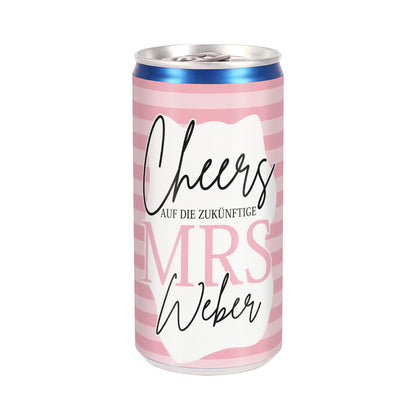 JGA-Secco für die Braut mit Wunschname | Cheers! Auf die zukünftige Mrs.