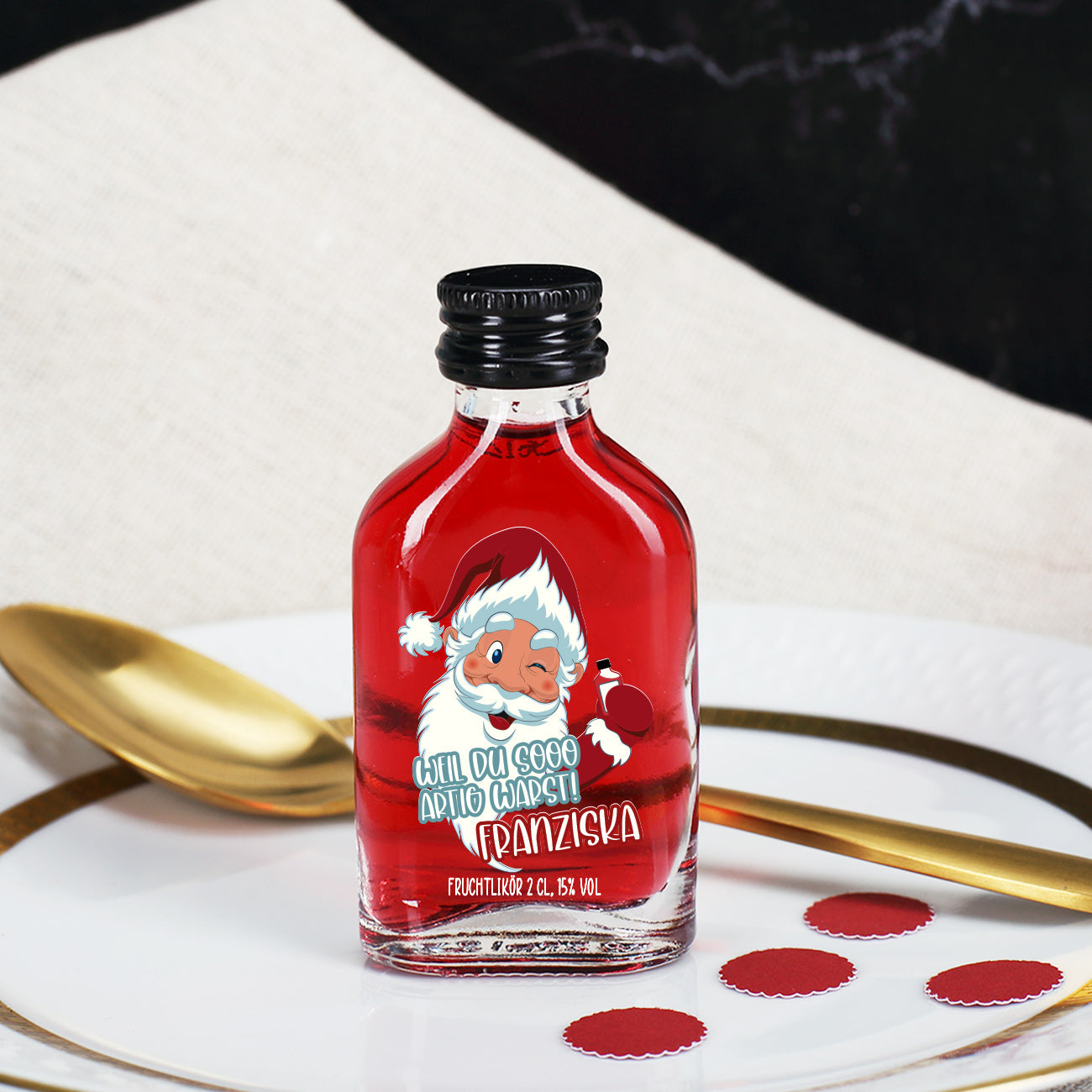 Weihnachtsschnaps mit Name