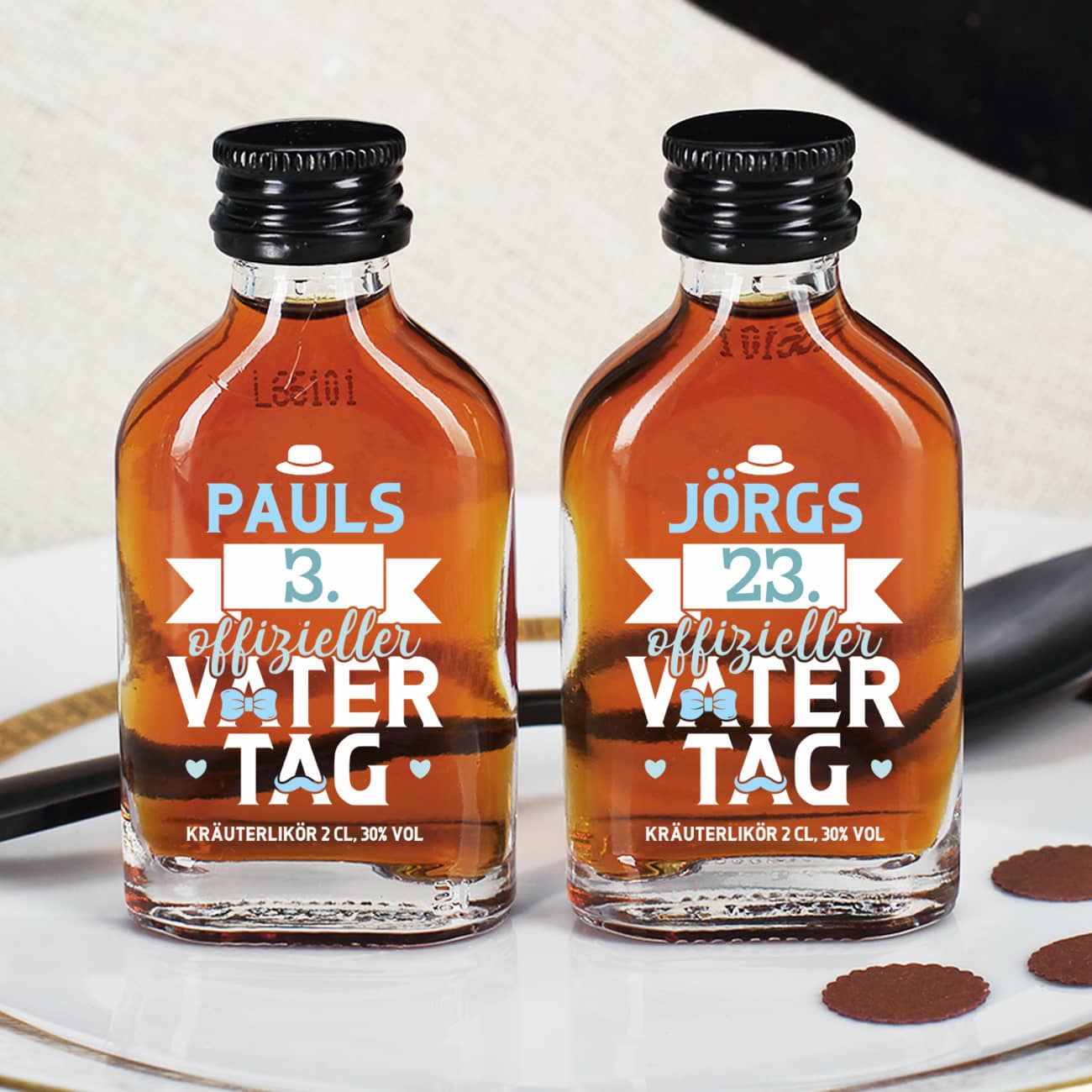 Kräuterlikör mit personalisiertem Druck