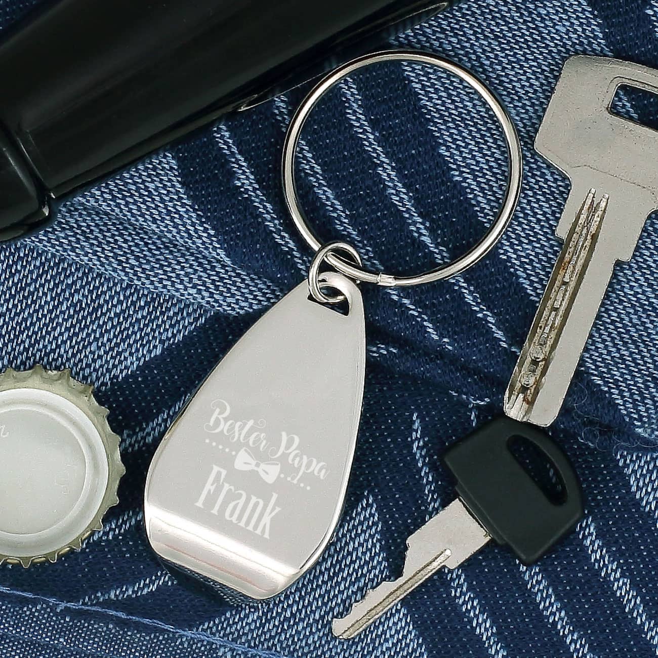 Gravierter Schlüsselanhänger für den besten Papa