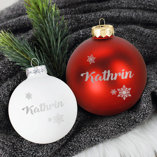 Edle Christbaumkugeln mit Namensgravur