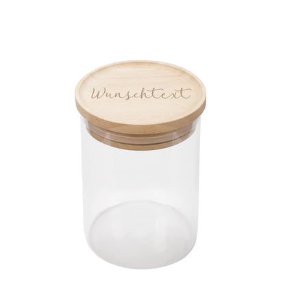 Kleine Vorratsdose mit Wunschtext
