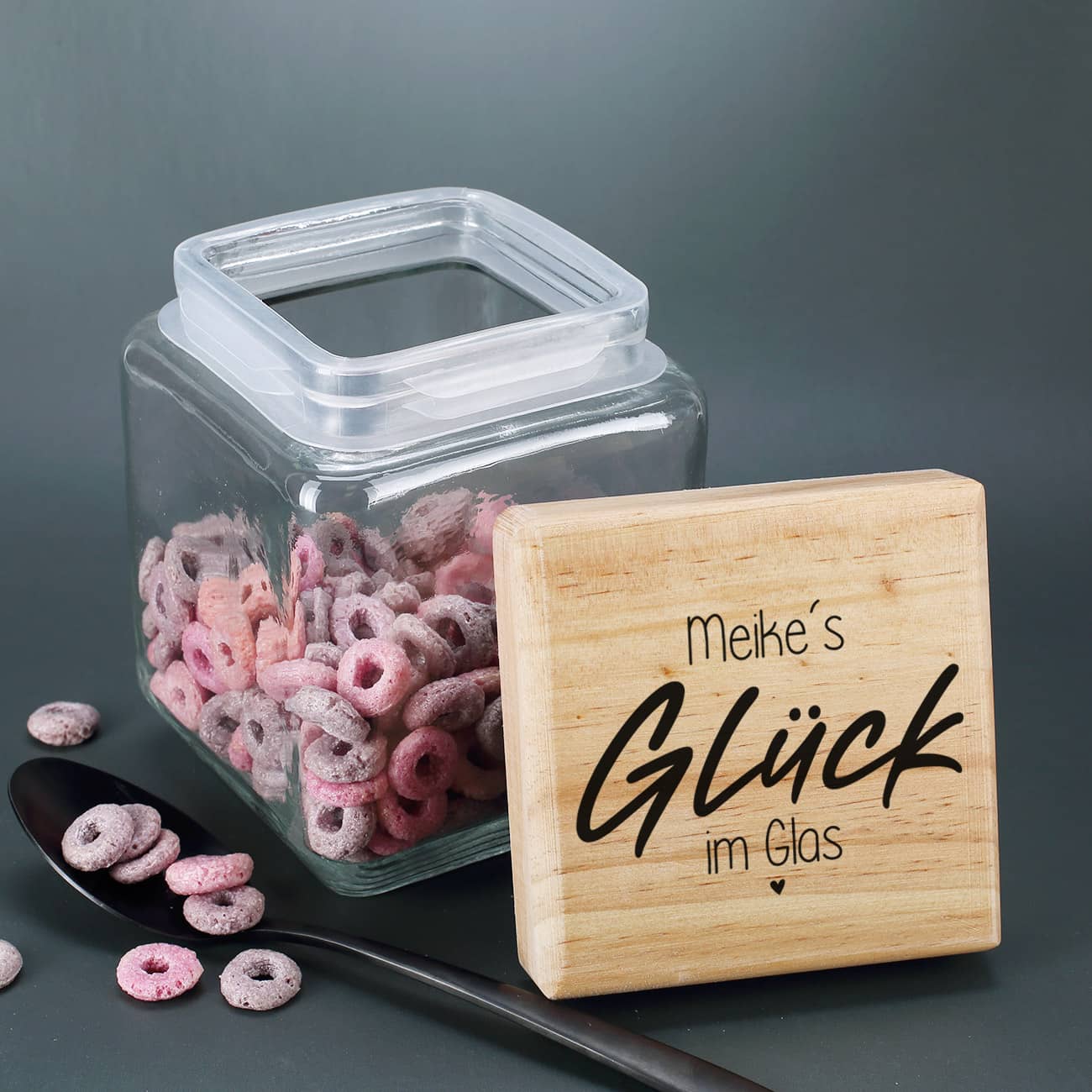 Deckel mit Name nach Wunsch bedruckt