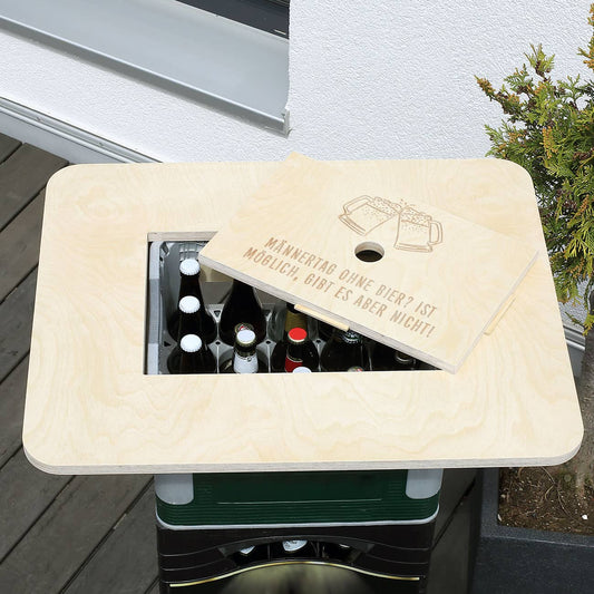 Bierkasten-Tisch mit Wunschgravur