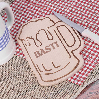 Bierkrugbrettchen mit Namensgravur