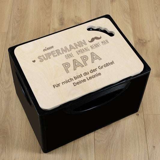 Bierkastendeckel für Papa zum Vatertag mit Gravur