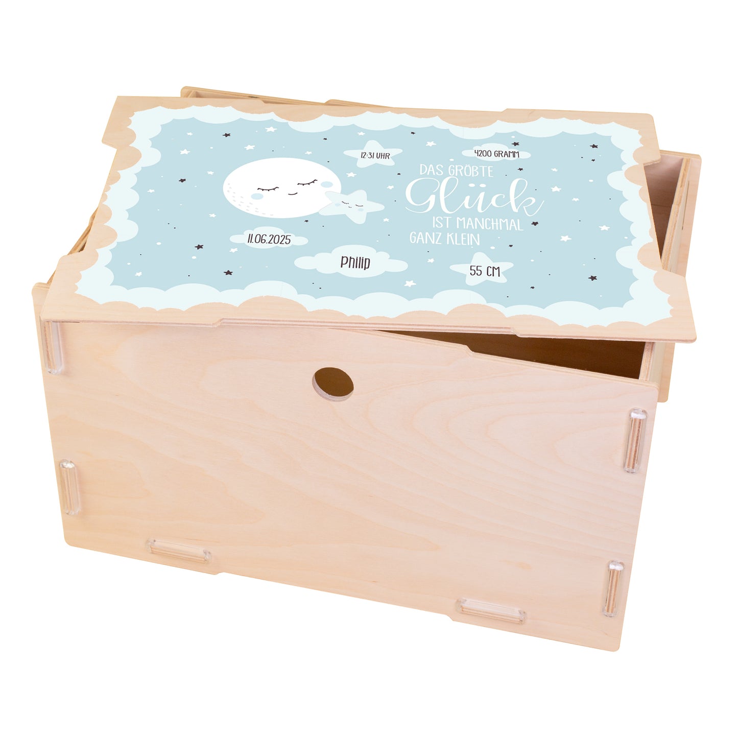 Personalisierte Babybox als Geschenk zur Geburt für Jungen