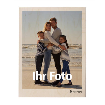 Holzbrett mit Foto und Text nach Wunsch bedruckt