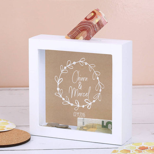 Bilderrahmen Spardose für Verliebte