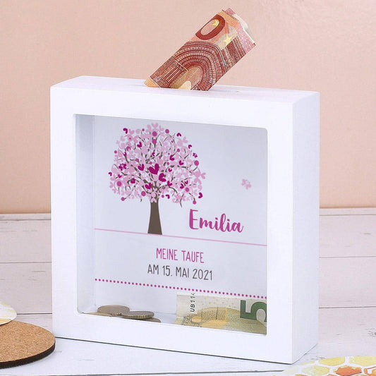Bilderrahmen-Spardose für Mädchen als Geldgeschenk