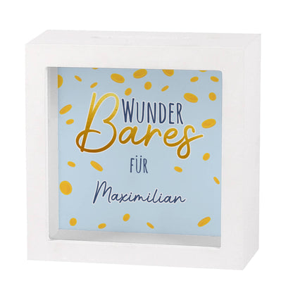 Personalisierte Bilderrahmenspardose mit Name nach Wunsch