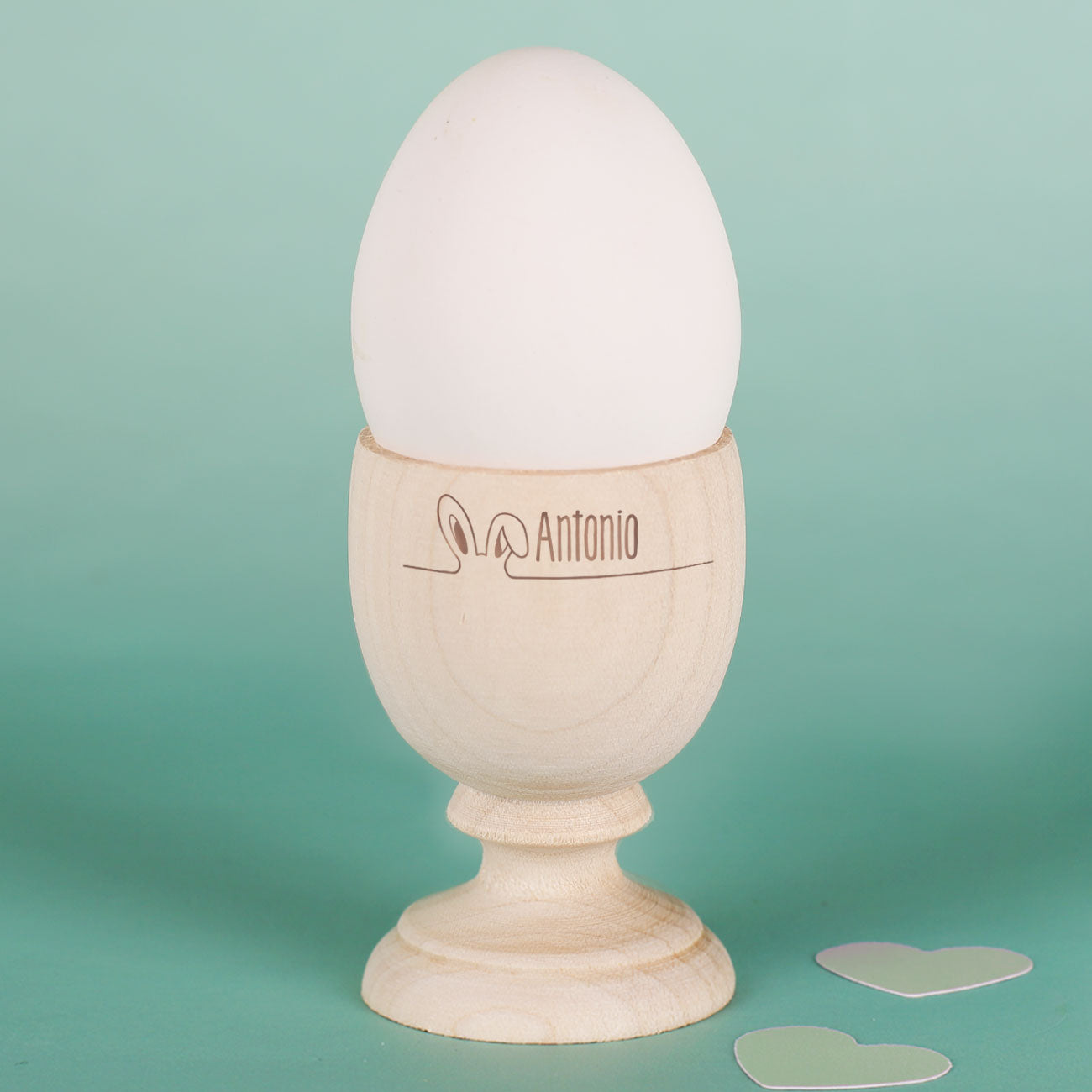Eierbecher aus Holz mit Namensgravur