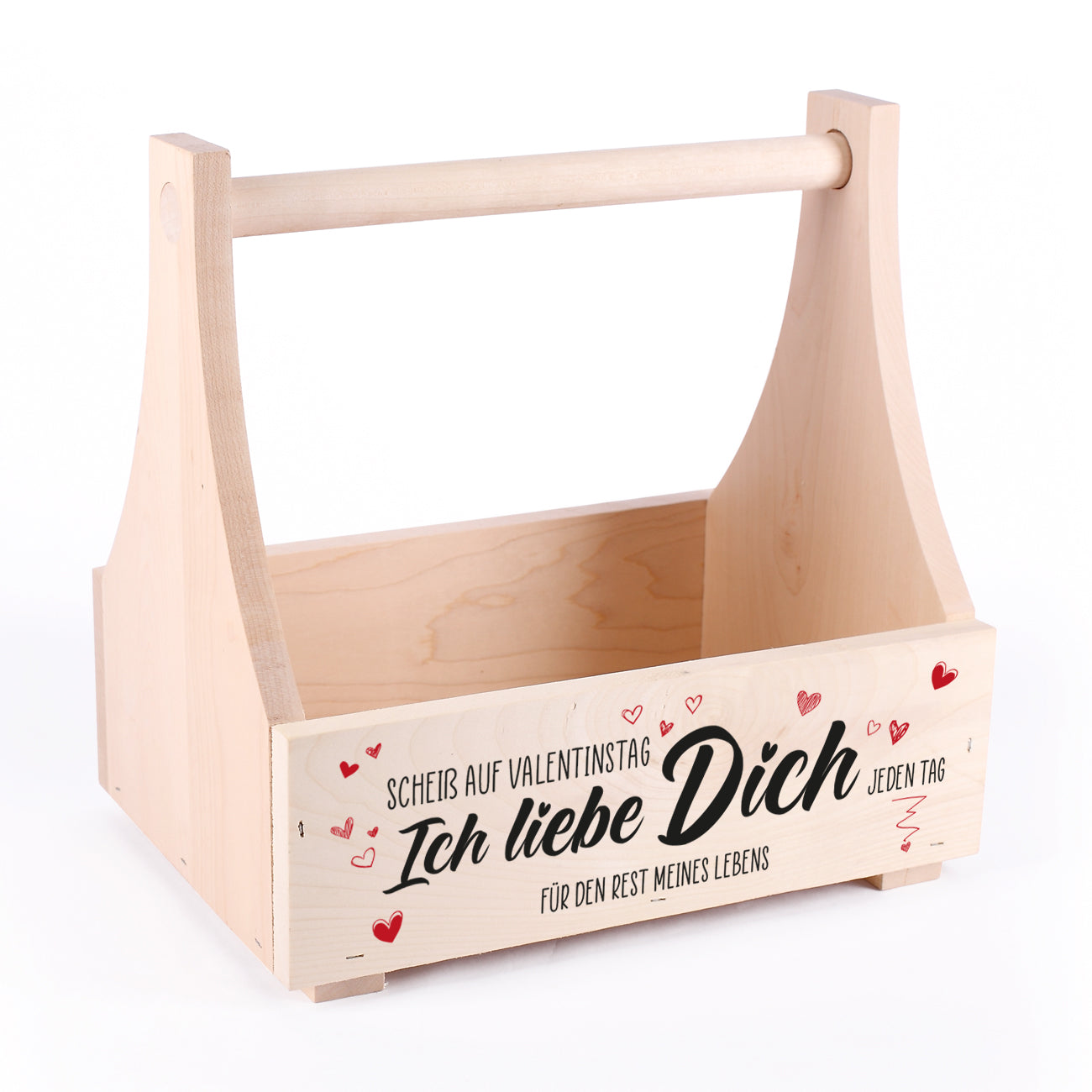 Scheiß auf Valentinstag Ich liebe Dich jeden Tag - Holzträger für Männer zum Valentinstag