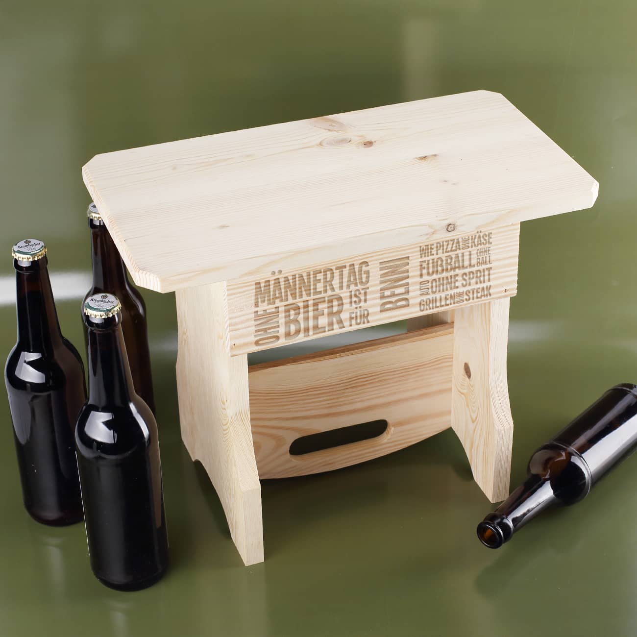 2 in1 Hocker und Bierträger aus Holz
