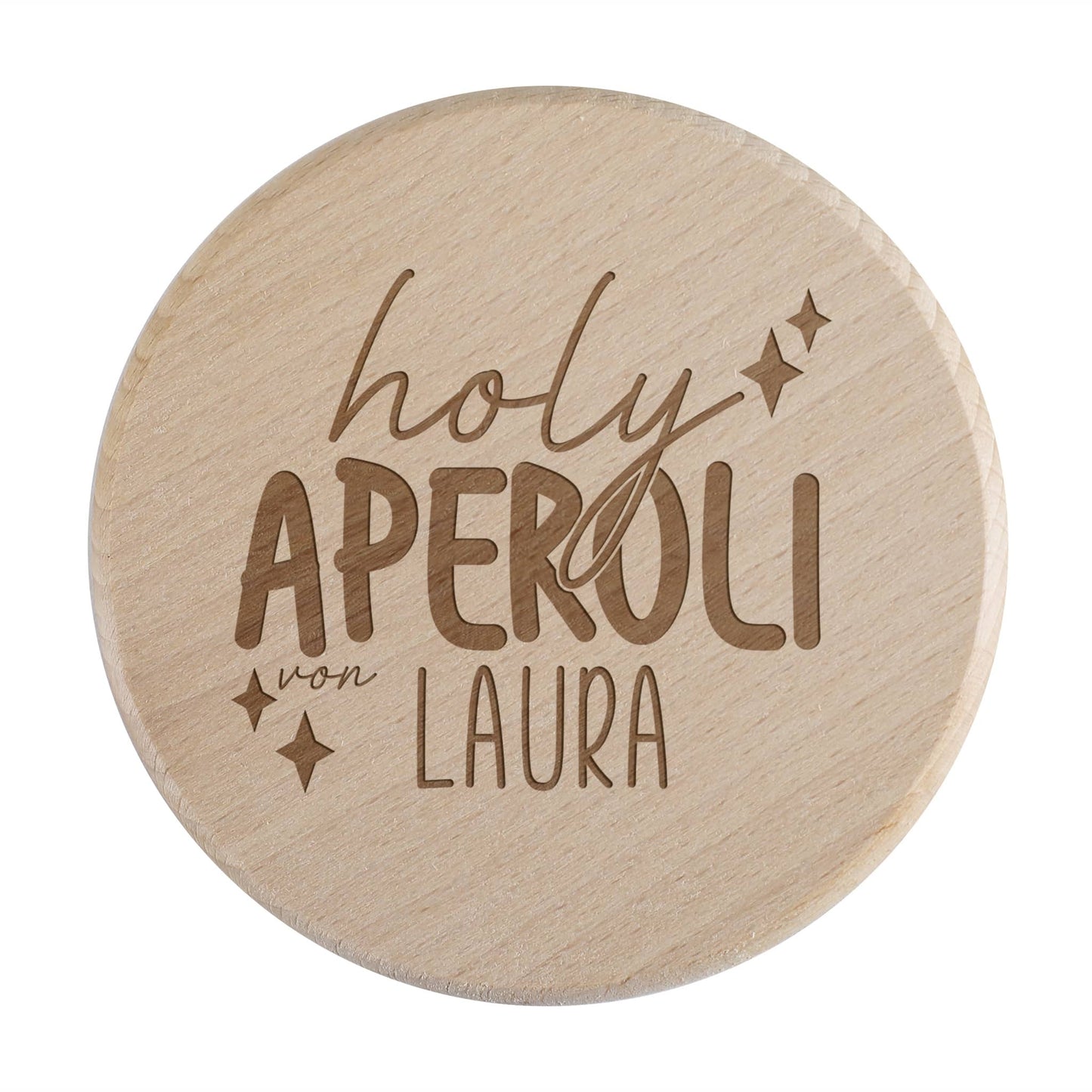 Aperol Glasabdeckung mit Namensgravur