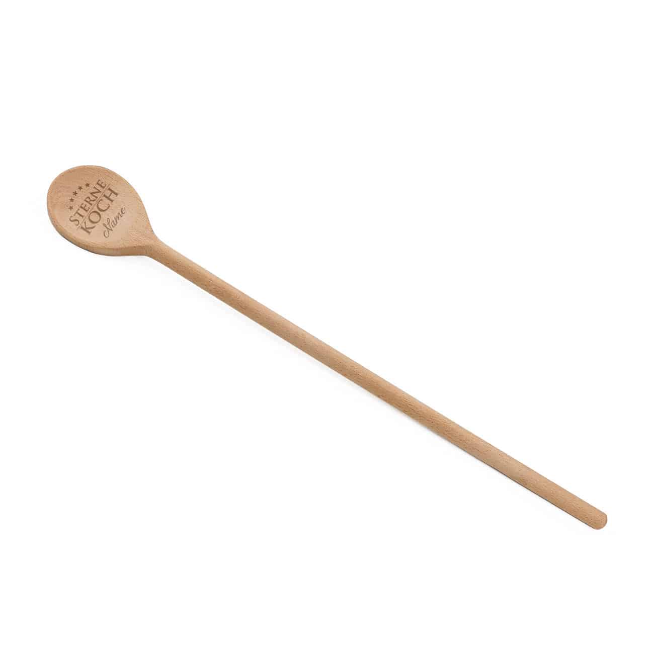 gravierter Sternekoch - Holzlöffel mit Wunschname