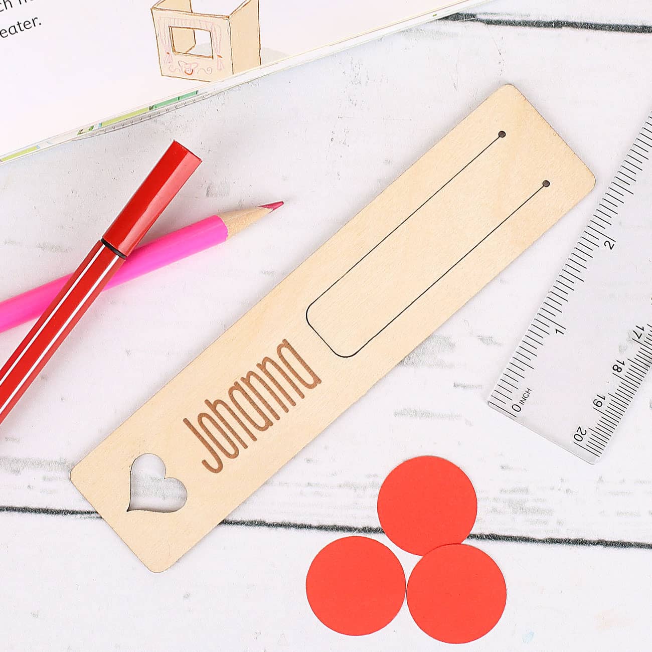 Lesezeichen aus Holz