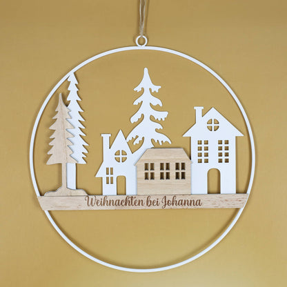 Personalisierte Türdekoration für die Weihnachtszeit